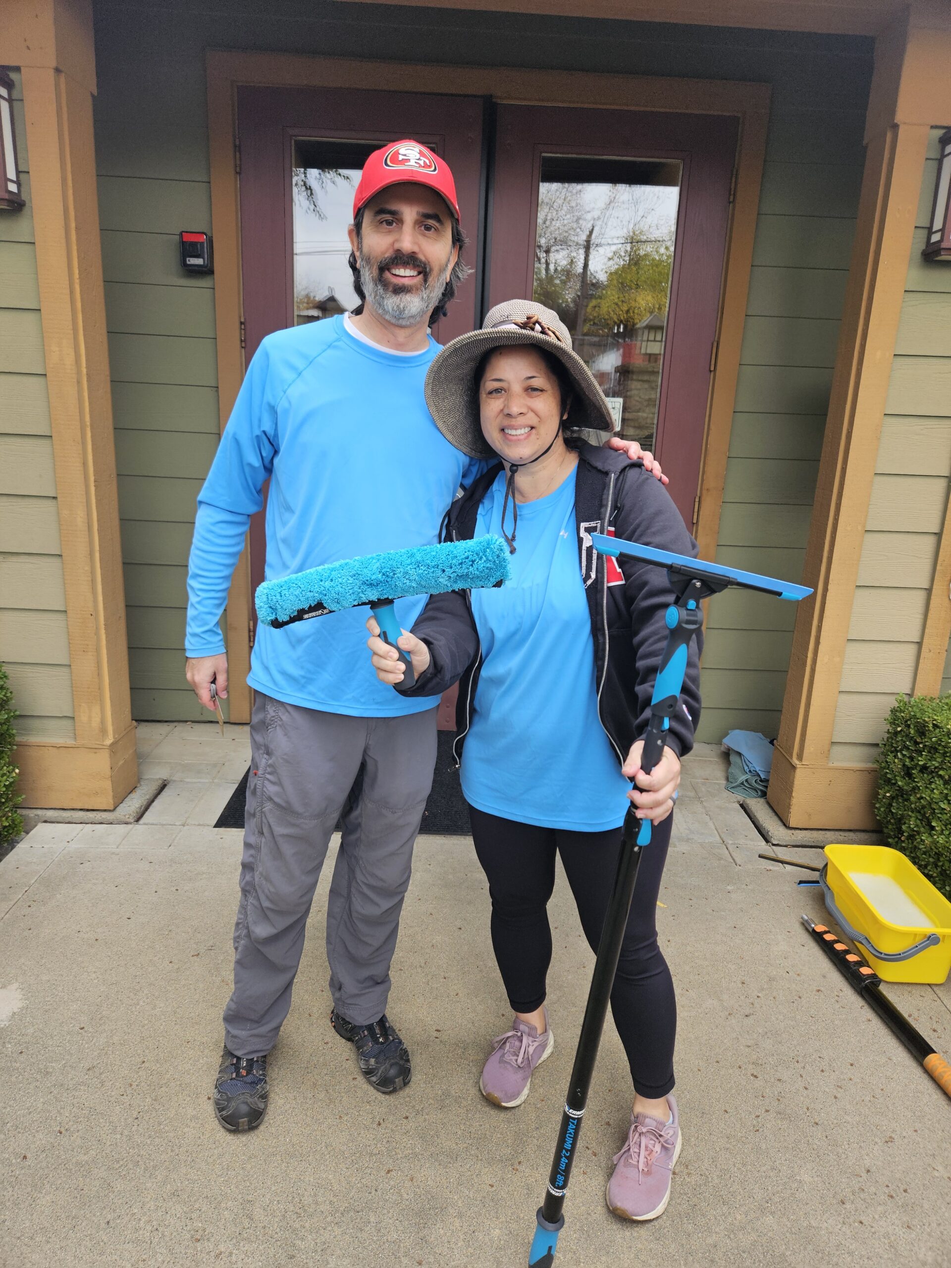 Shana and Darius window cleaning in Fair Oaks